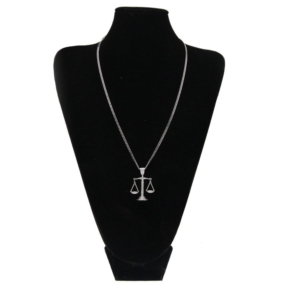 Justice Scale Iced Out CZ Hip Hop Necklace - MERGE.DAY.1.FREESTYLE