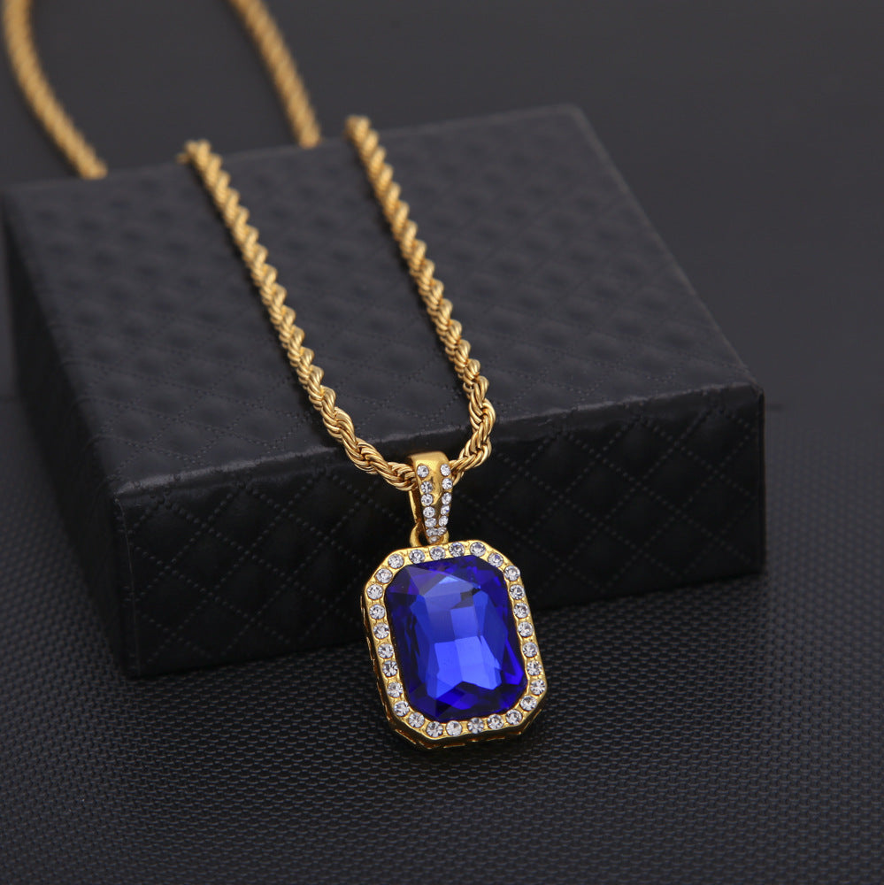 Hip-Hop Mini Diamond Pendant Necklace - MERGE.DAY.1.FREESTYLE