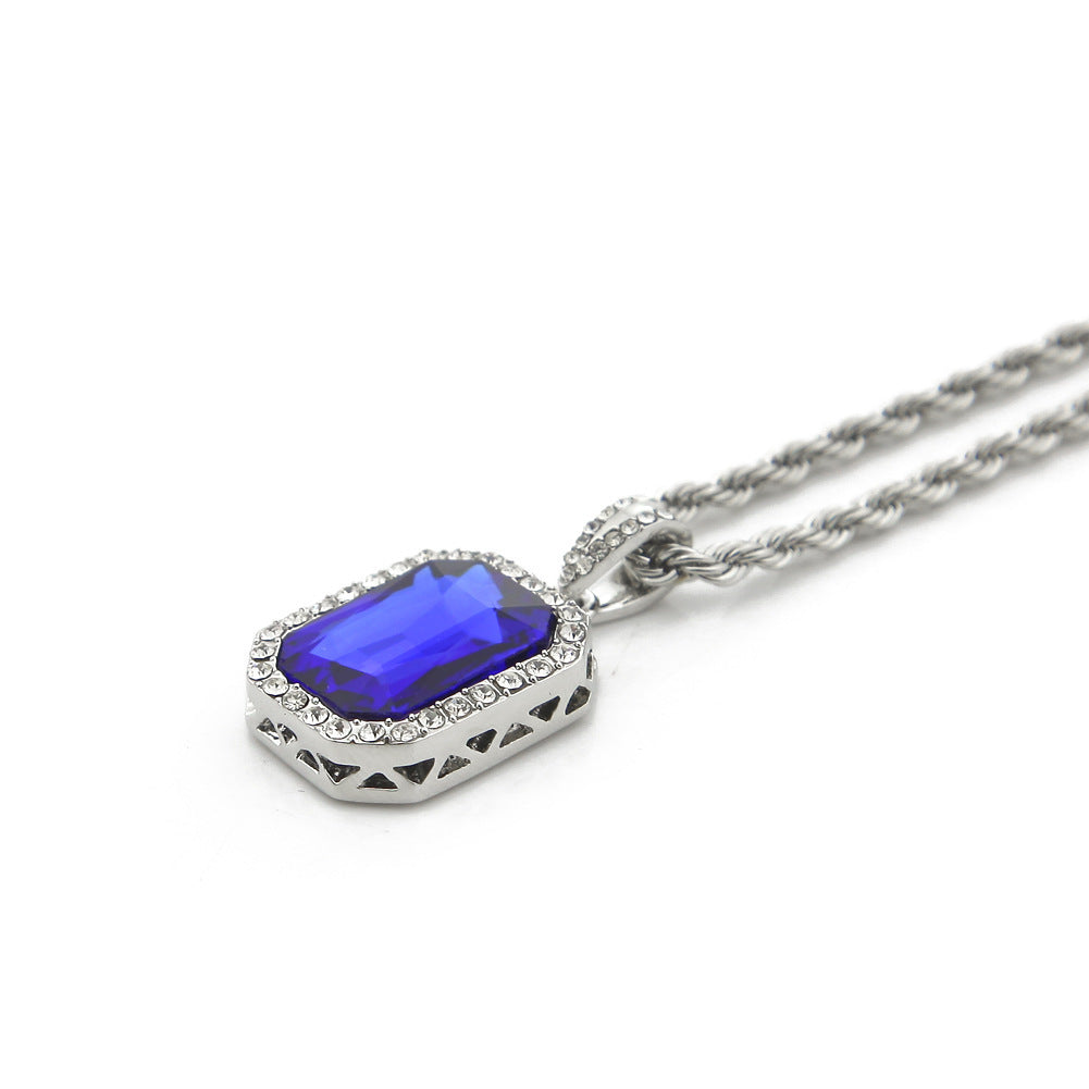 Hip-Hop Mini Diamond Pendant Necklace - MERGE.DAY.1.FREESTYLE
