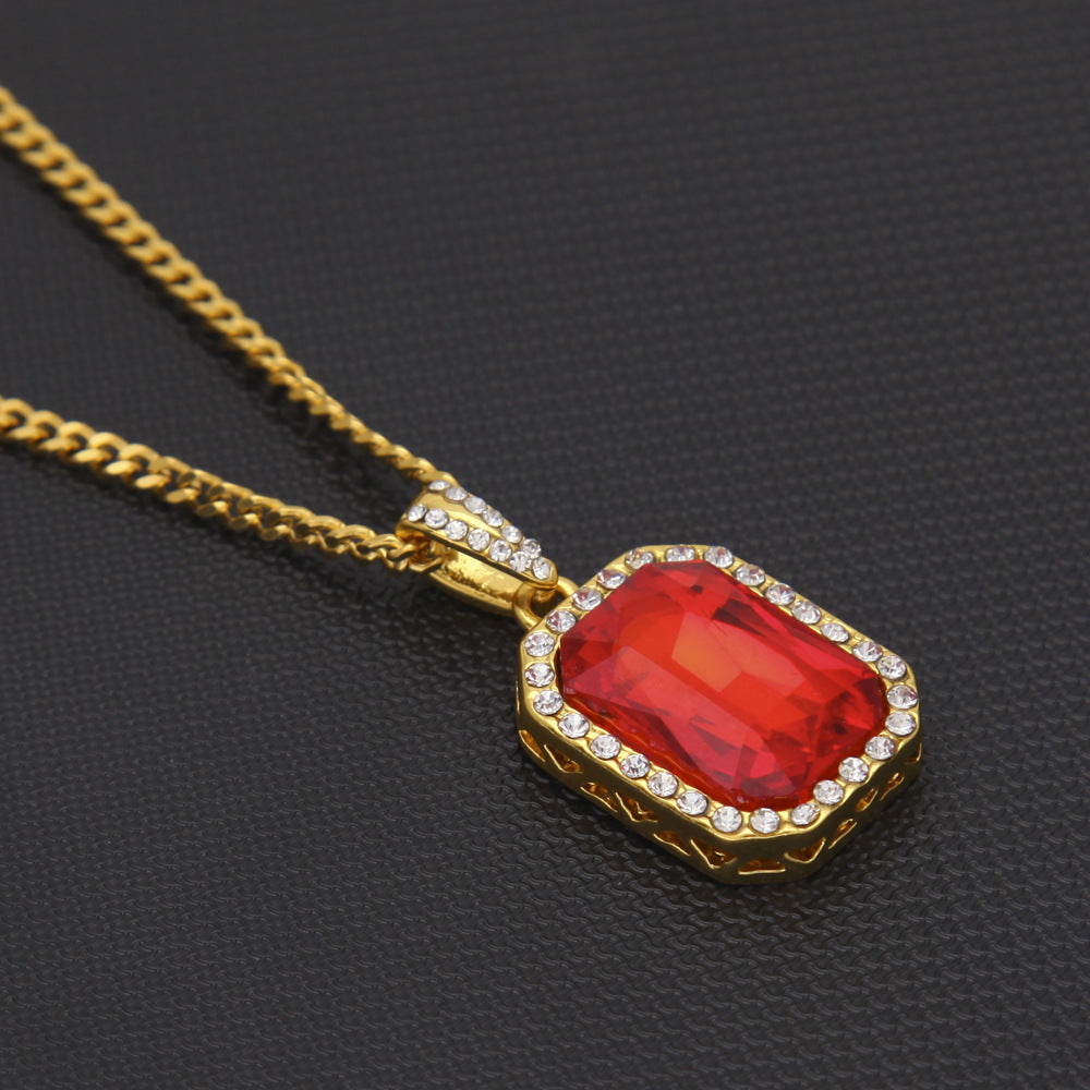 Hip-Hop Mini Diamond Pendant Necklace - MERGE.DAY.1.FREESTYLE