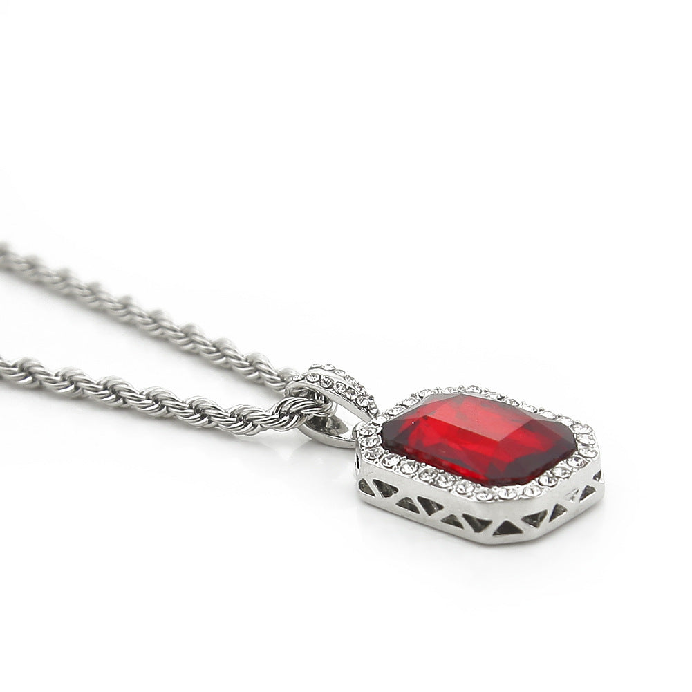 Hip-Hop Mini Diamond Pendant Necklace - MERGE.DAY.1.FREESTYLE