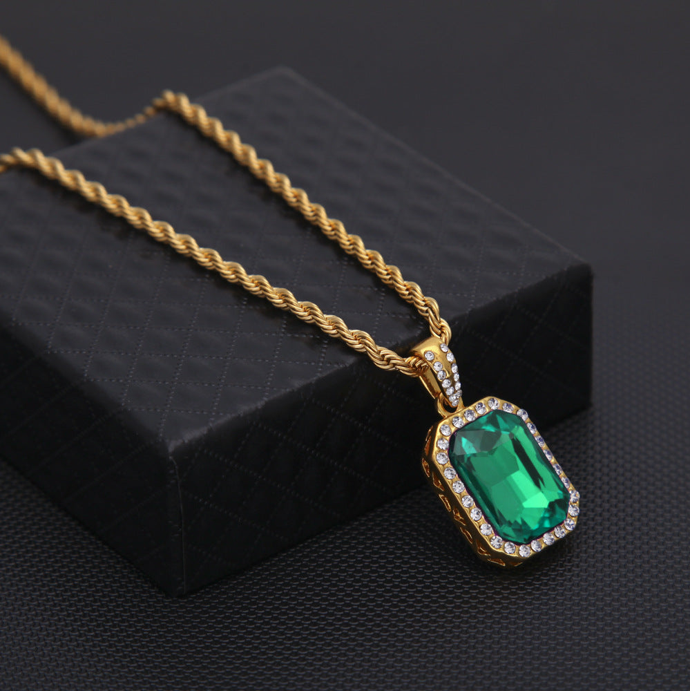 Hip-Hop Mini Diamond Pendant Necklace - MERGE.DAY.1.FREESTYLE