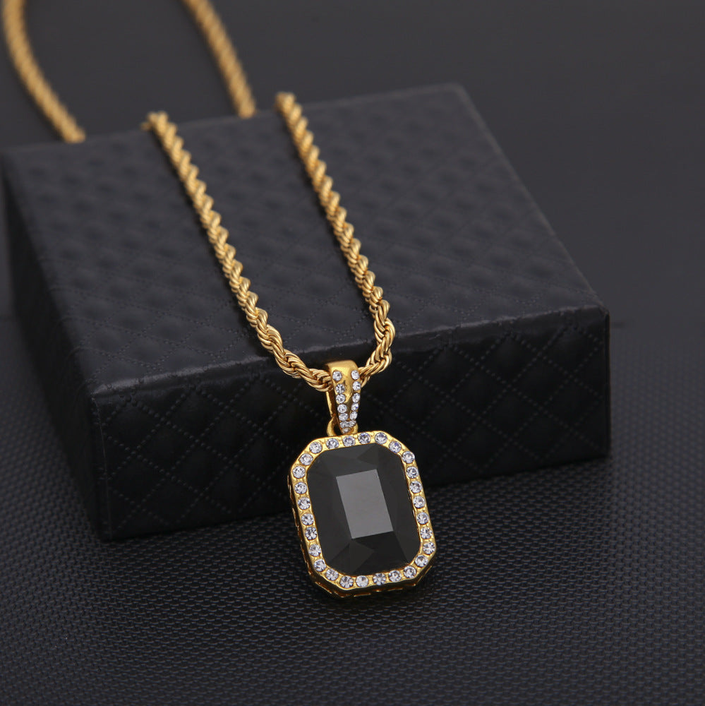 Hip-Hop Mini Diamond Pendant Necklace - MERGE.DAY.1.FREESTYLE