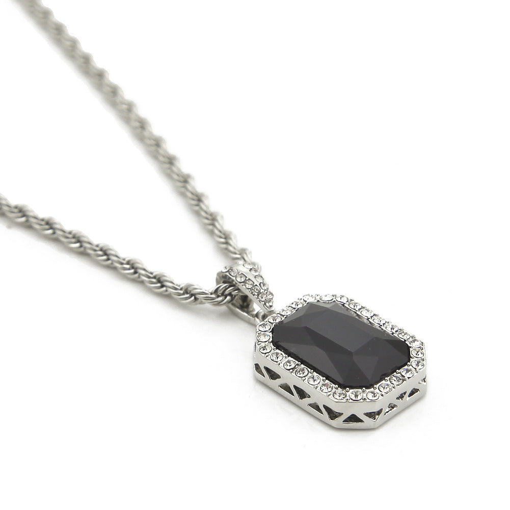 Hip-Hop Mini Diamond Pendant Necklace - MERGE.DAY.1.FREESTYLE
