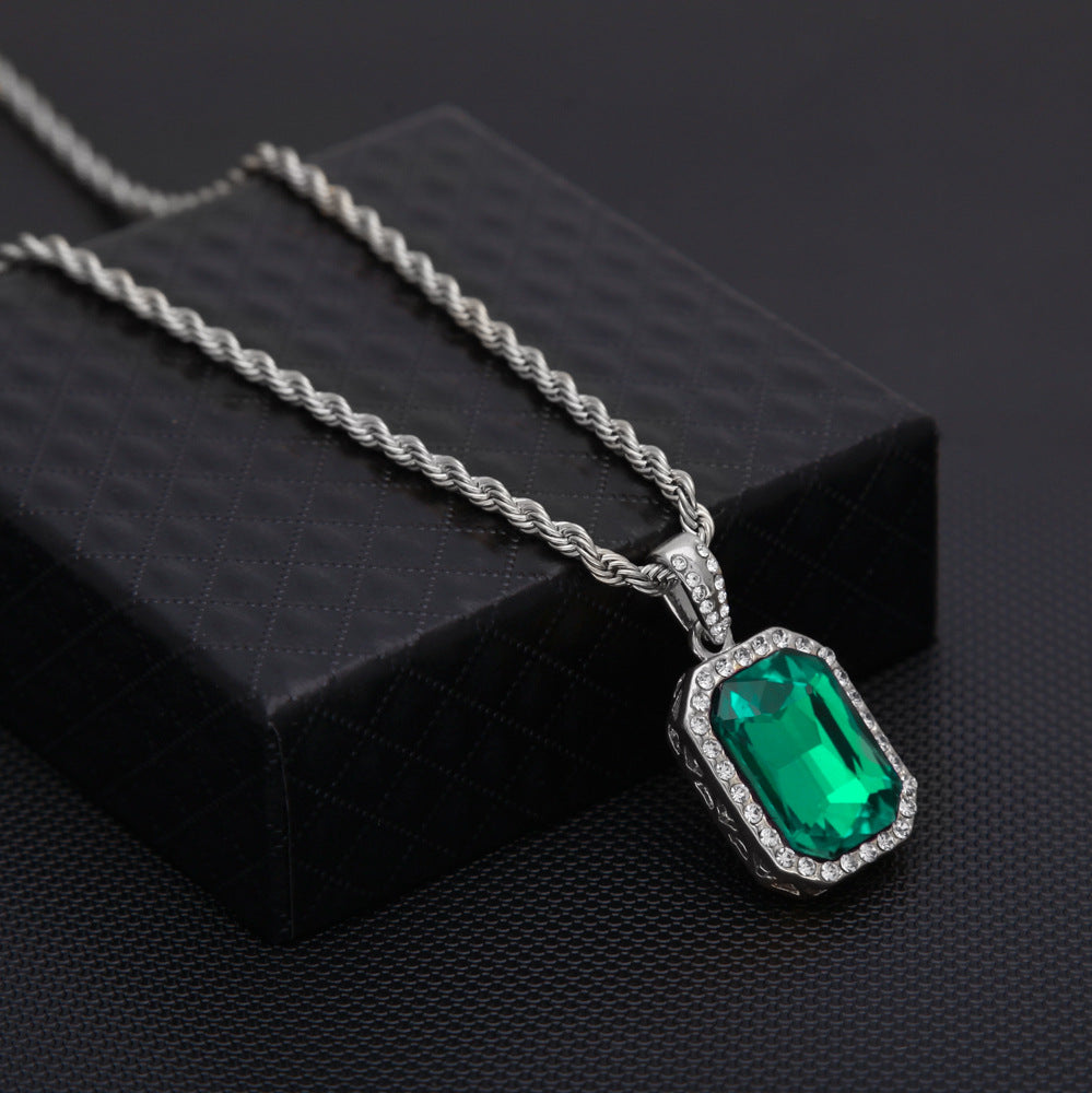 Hip-Hop Mini Diamond Pendant Necklace - MERGE.DAY.1.FREESTYLE