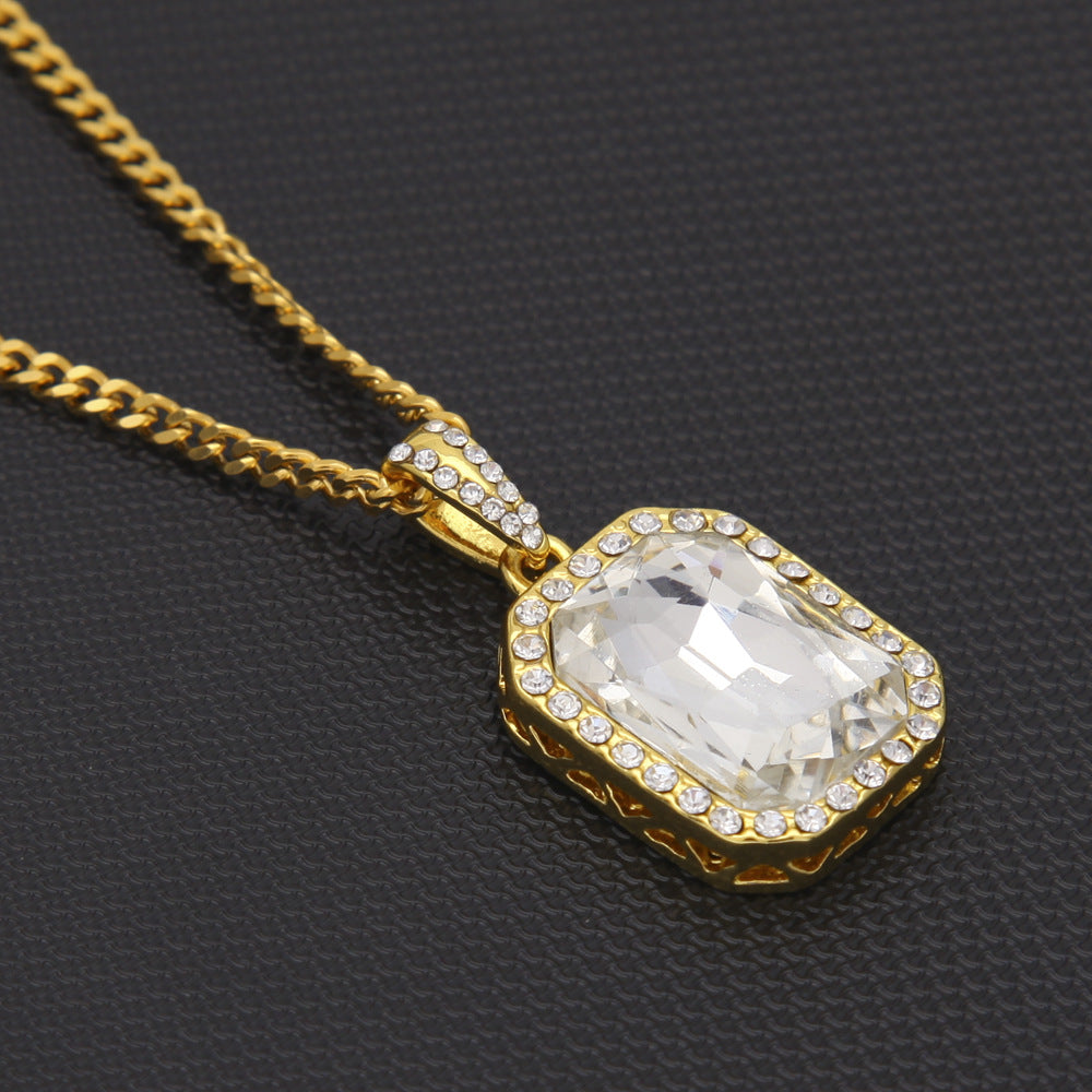 Hip-Hop Mini Diamond Pendant Necklace - MERGE.DAY.1.FREESTYLE