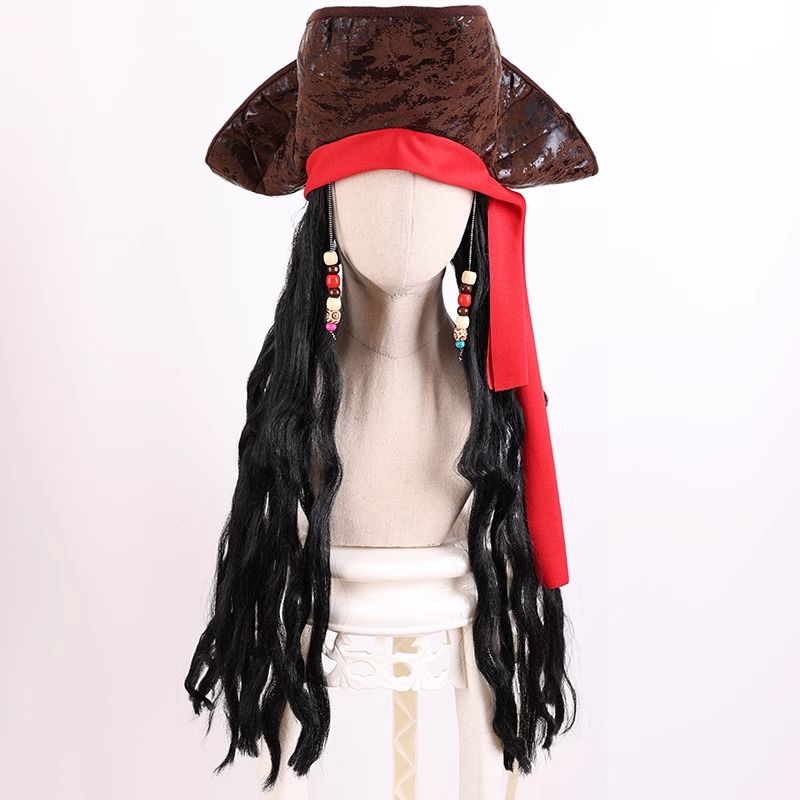 Halloween Captain Jack Sparrow hat wig - MERGE.DAY.1.FREESTYLE