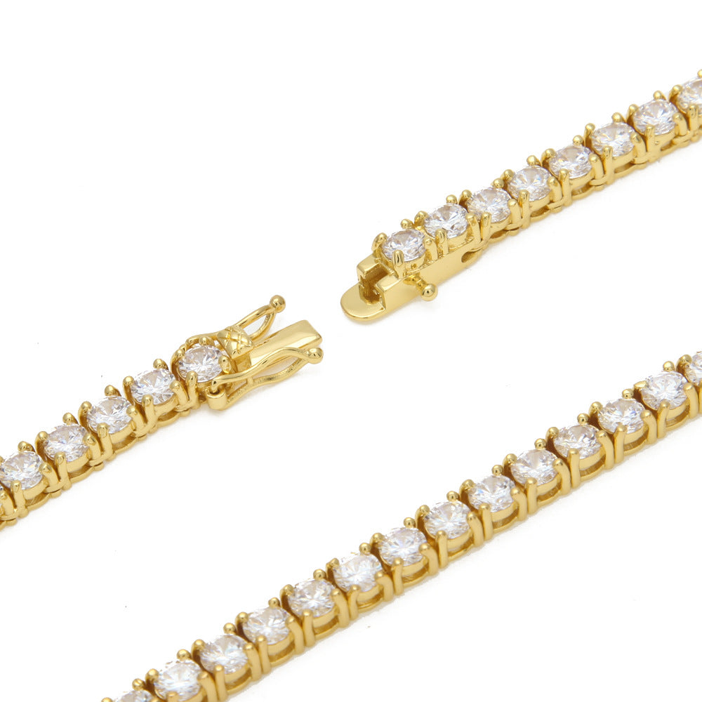 3mm4mm Tennis Chain Diamond Hip Hop One Row Bracelet - MERGE.DAY.1.FREESTYLE