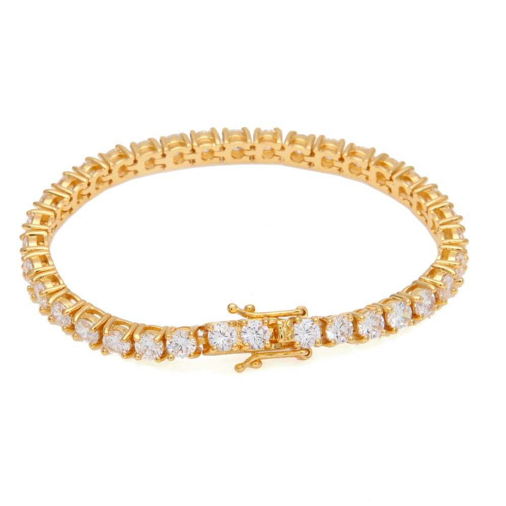 3mm4mm Tennis Chain Diamond Hip Hop One Row Bracelet - MERGE.DAY.1.FREESTYLE