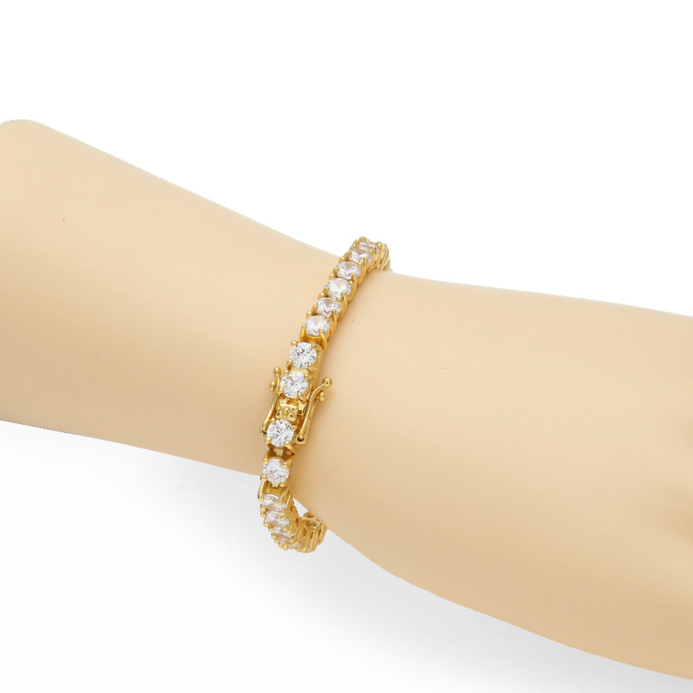 3mm4mm Tennis Chain Diamond Hip Hop One Row Bracelet - MERGE.DAY.1.FREESTYLE