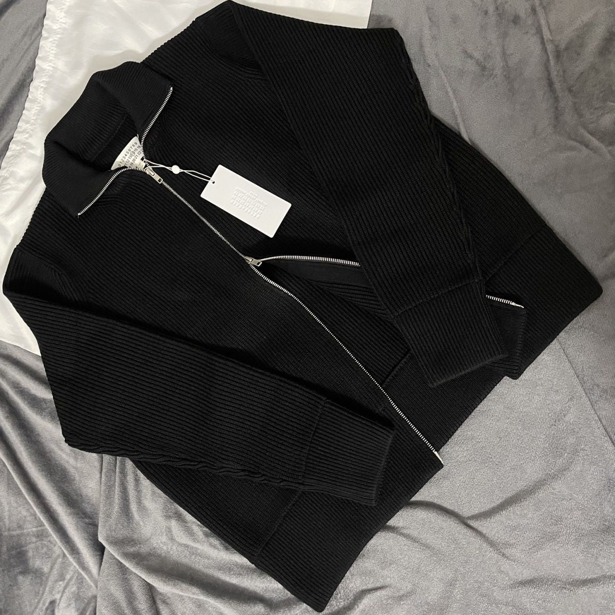 Two-way zipper high collar wool jacket - MERGE.DAY.1.FREESTYLE