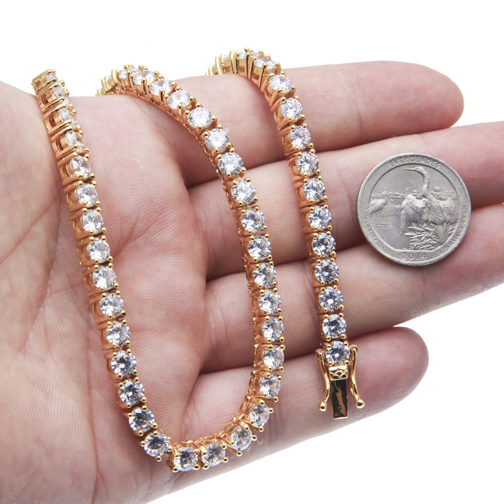 Tennis Chain Chain Copper Inlaid Zircon Row Necklace - MERGE.DAY.1.FREESTYLE