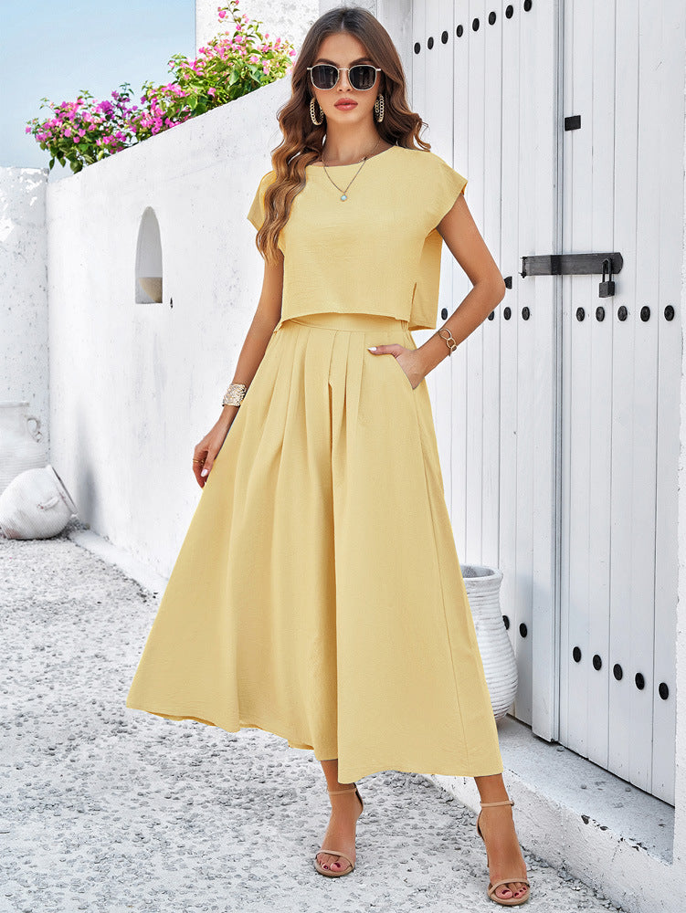 Casual solid color vest dress - MERGE.DAY.1.FREESTYLE