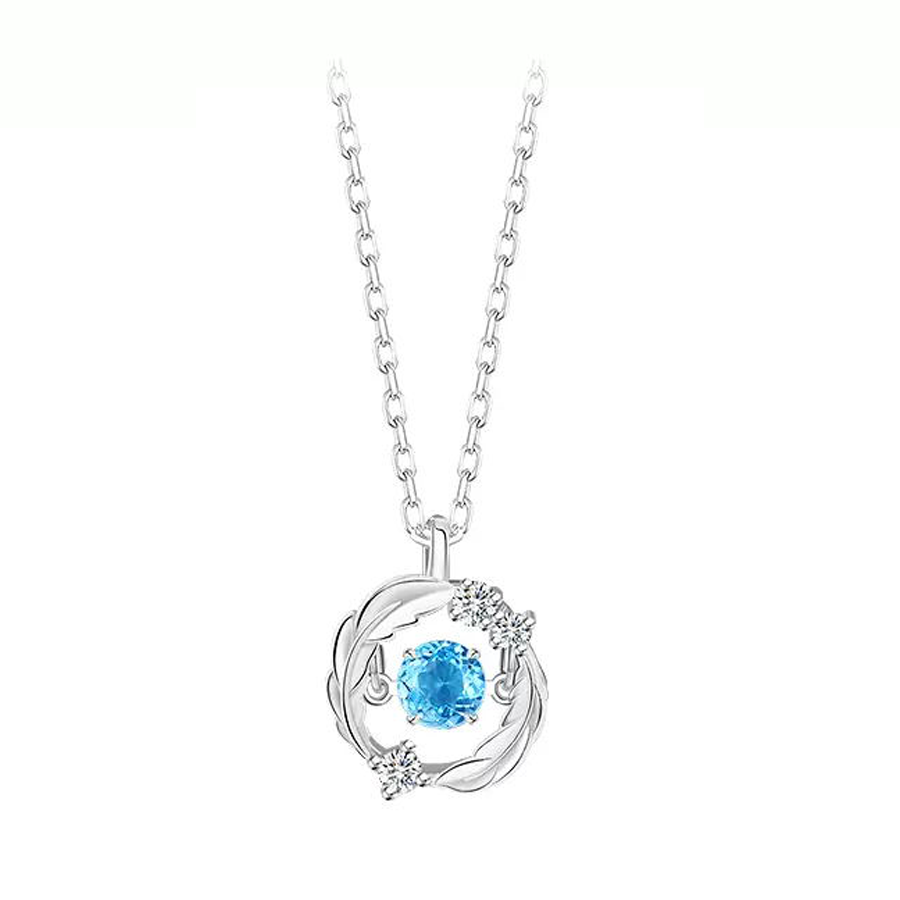 Silver Flash Necklace Feather Beating Heart Moonstone Necklace - MERGE.DAY.1.FREESTYLE