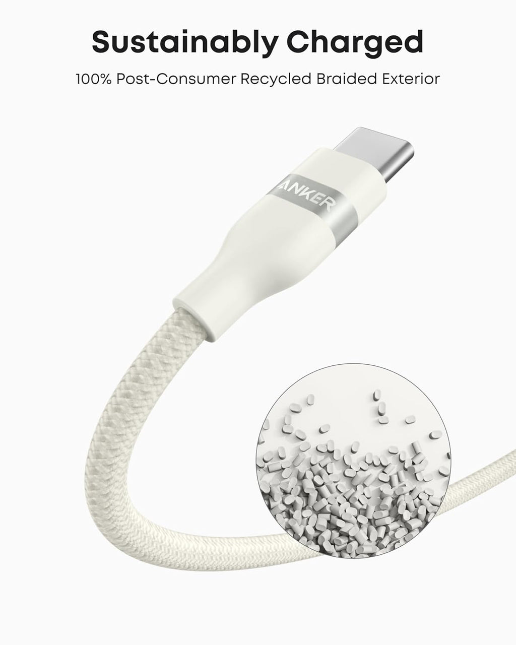 Anker USB-A to USB-C Cable (3 ft / 6 ft, Upcycled-Braided) - MERGE.DAY.1.FREESTYLE