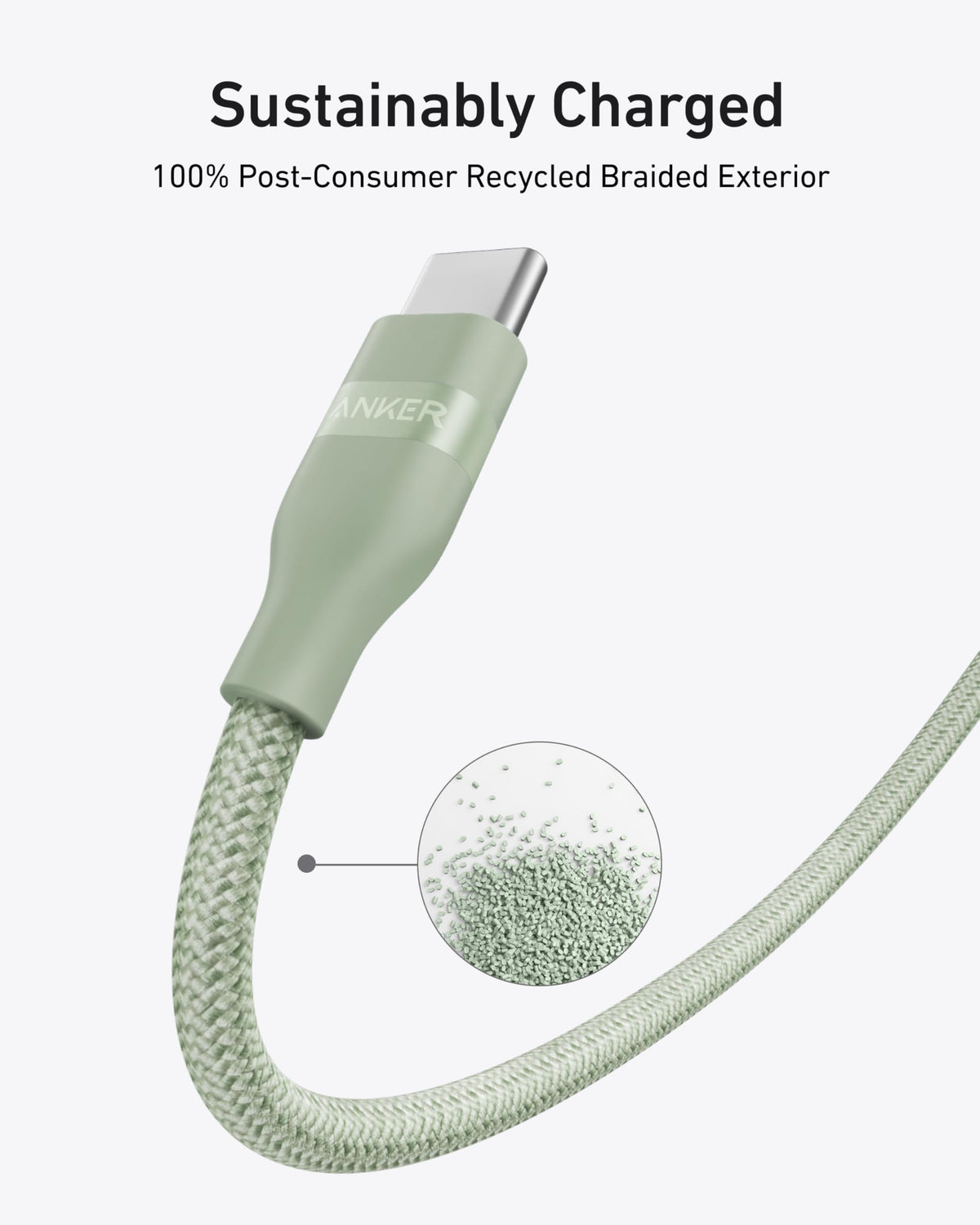 Anker USB-C to USB-C Cable (3 ft / 6 ft, 240W, Upcycled-Braided) - MERGE.DAY.1.FREESTYLE