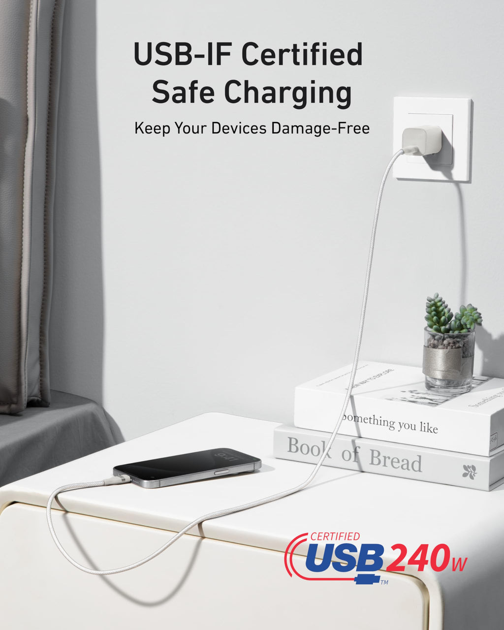 Anker USB-C to USB-C Cable (3 ft / 6 ft, 240W, Upcycled-Braided) - MERGE.DAY.1.FREESTYLE