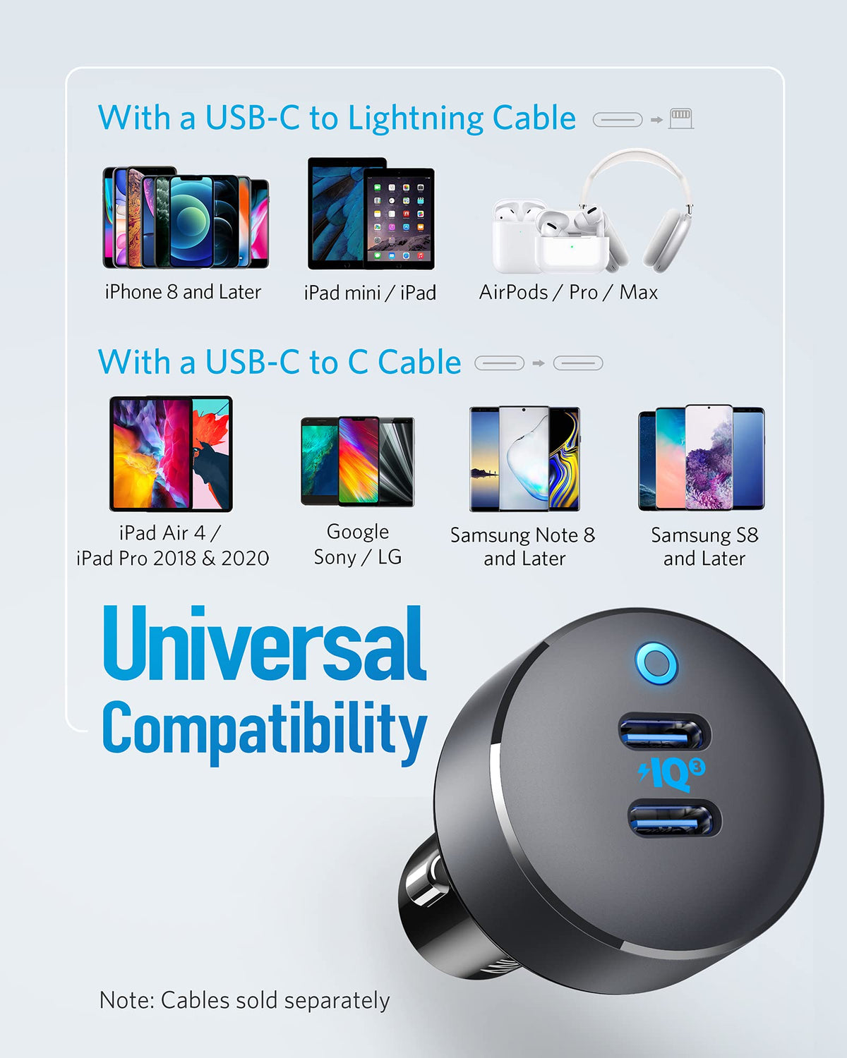 Anker <b>PowerDrive III</b> Duo USB-C Car Charger - MERGE.DAY.1.FREESTYLE