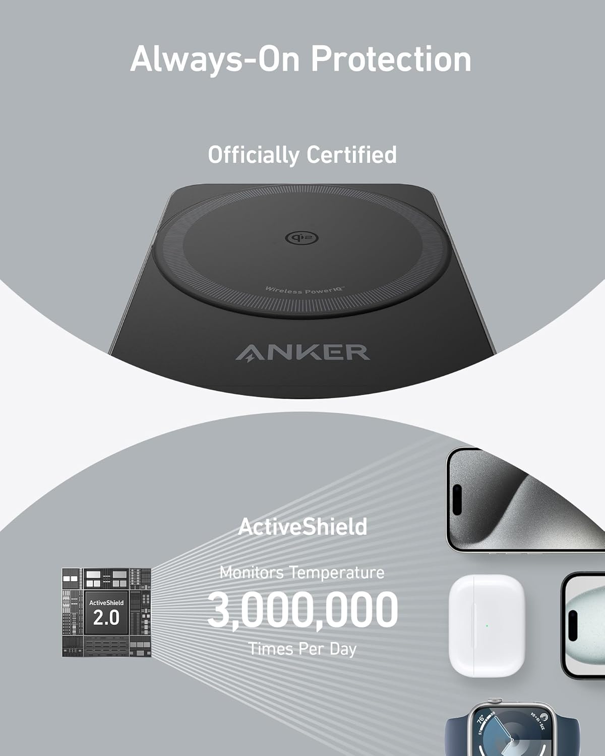 Anker MagGo Wireless Charging Station (Foldable 3-in-1) - MERGE.DAY.1.FREESTYLE