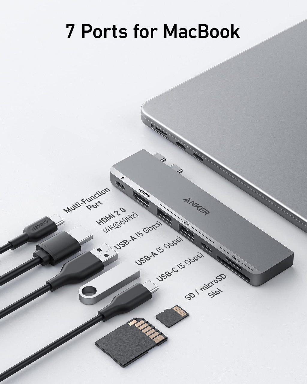 Anker <b>547</b> USB-C Hub (7-in-2, for MacBook) - MERGE.DAY.1.FREESTYLE