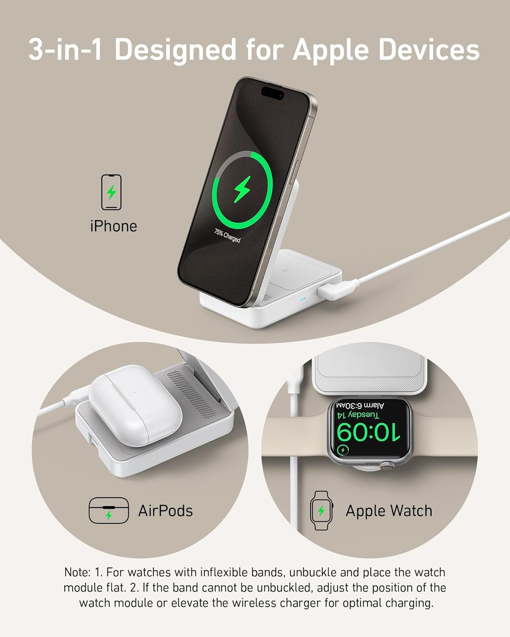 Anker MagGo Wireless Charging Station (Foldable 3-in-1) - MERGE.DAY.1.FREESTYLE