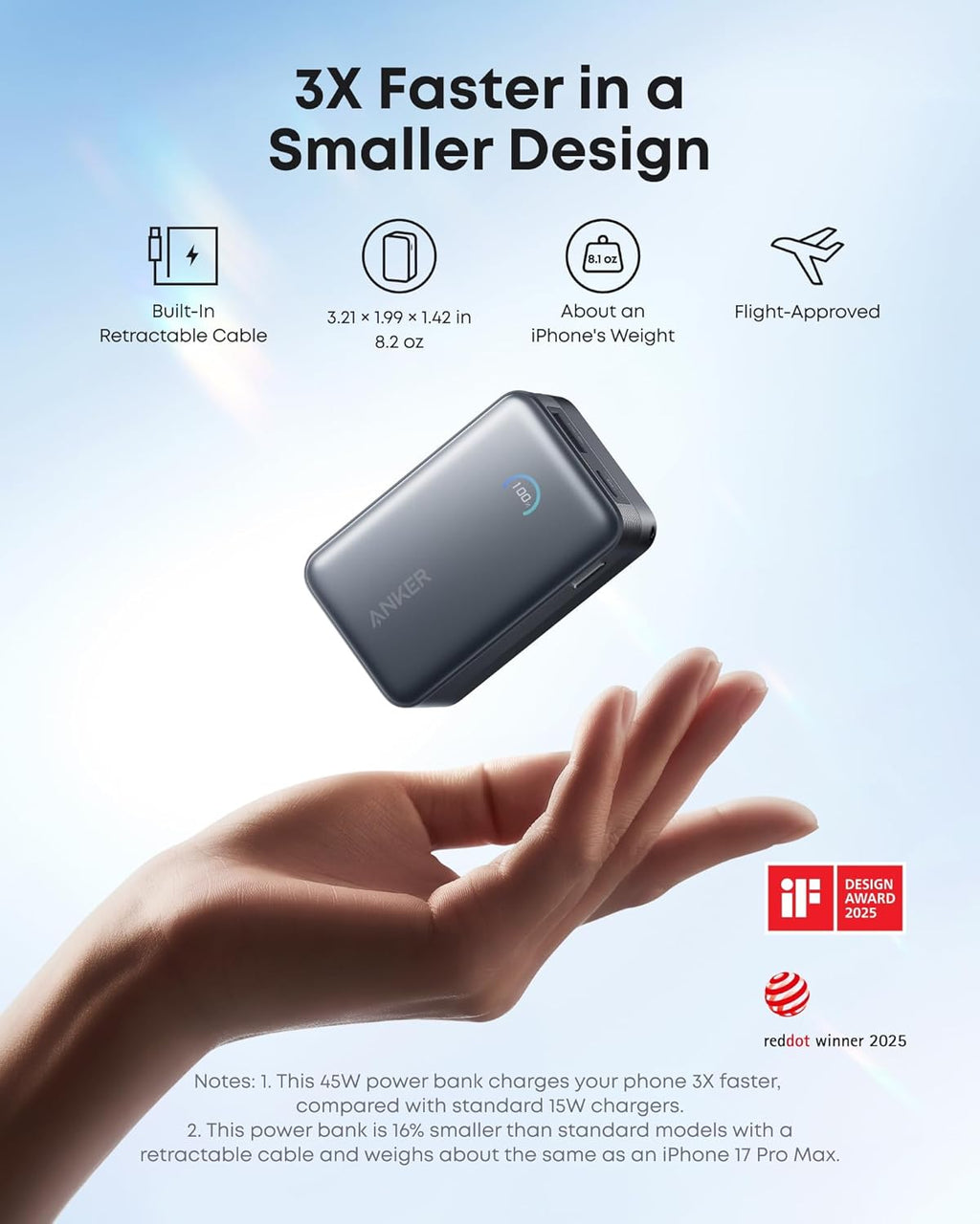 Anker Nano Power Bank (10K, 45W, Built-In Retractable USB-C Cable) - MERGE.DAY.1.FREESTYLE