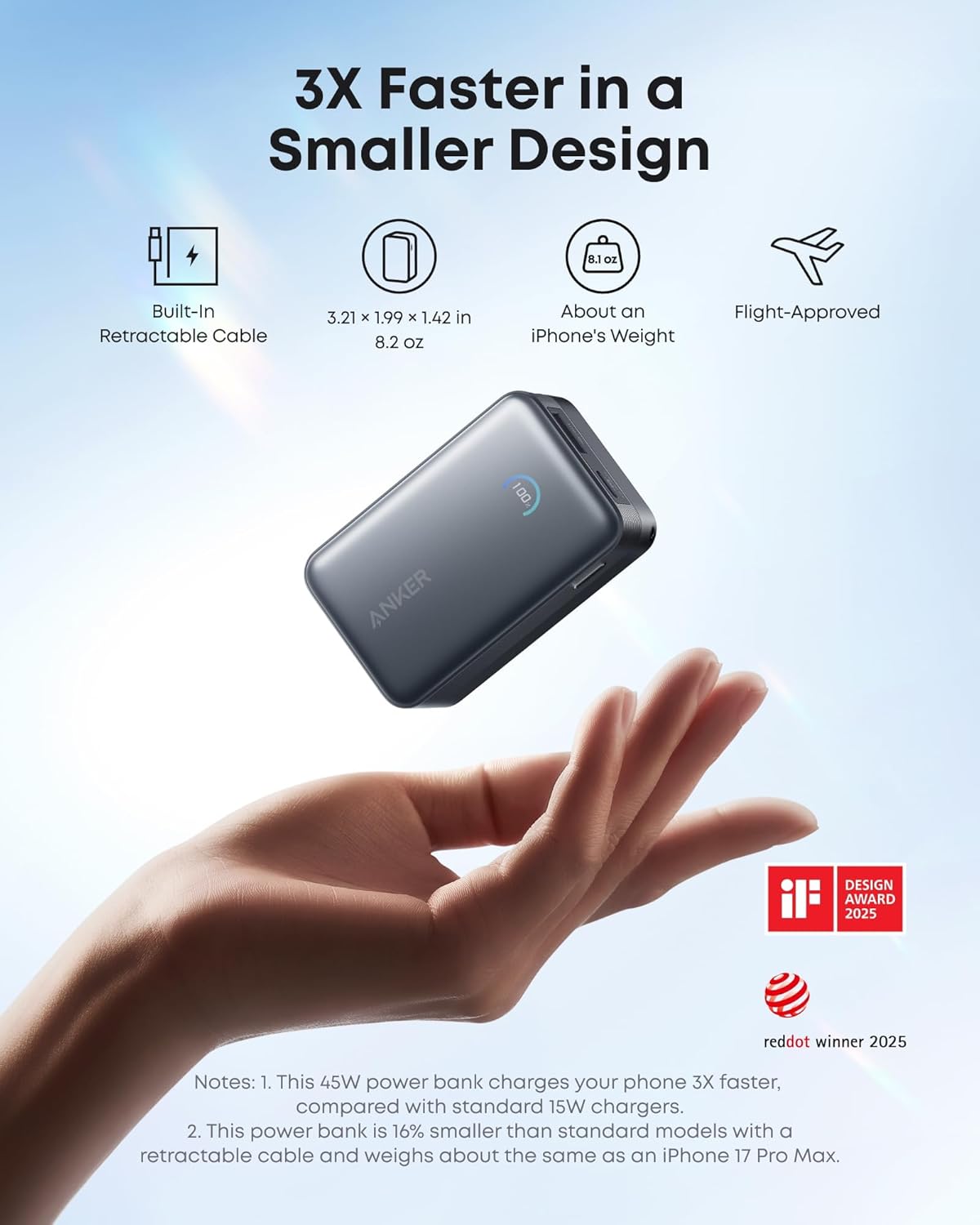 Anker Nano Power Bank (10K, 45W, Built-In Retractable USB-C Cable) - MERGE.DAY.1.FREESTYLE