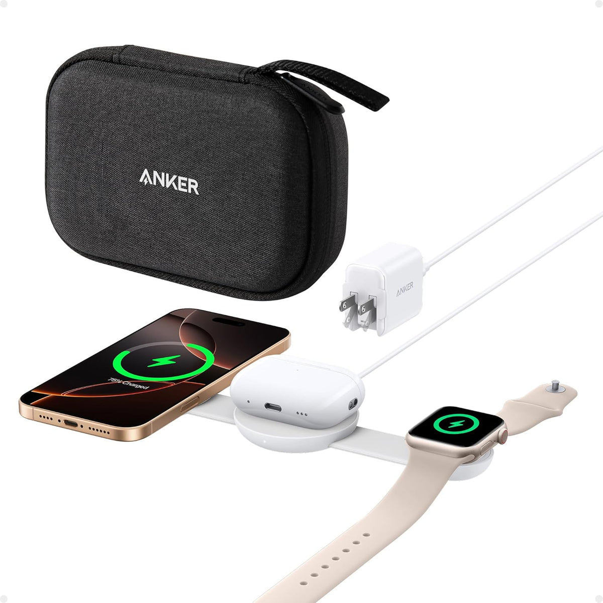 Anker MagGo Wireless Charging Station (3-in-1, Foldable Pad) - MERGE.DAY.1.FREESTYLE