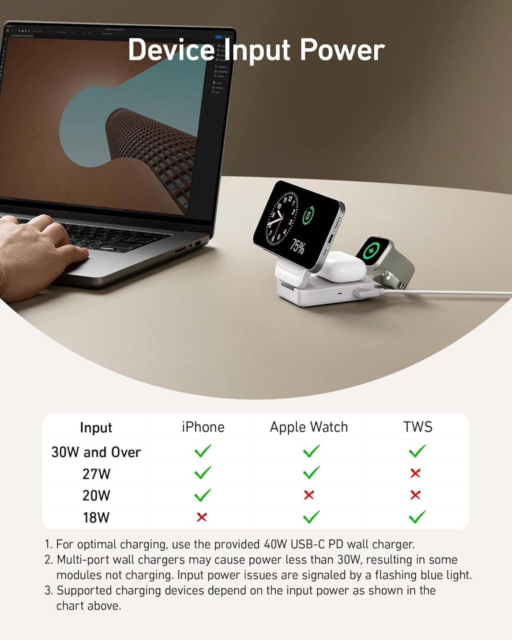 Anker MagGo Wireless Charging Station (Foldable 3-in-1) - MERGE.DAY.1.FREESTYLE