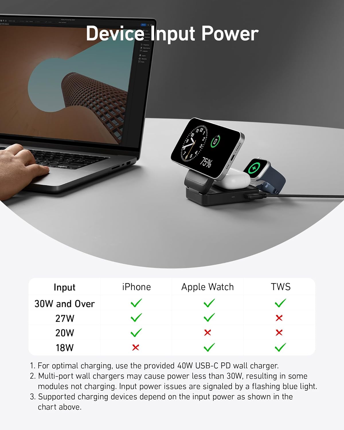 Anker MagGo Wireless Charging Station (Foldable 3-in-1) - MERGE.DAY.1.FREESTYLE