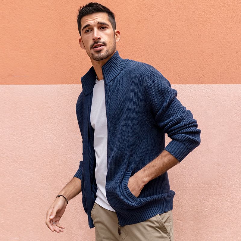 2024 half-high collar zipper sweater - MERGE.DAY.1.FREESTYLE