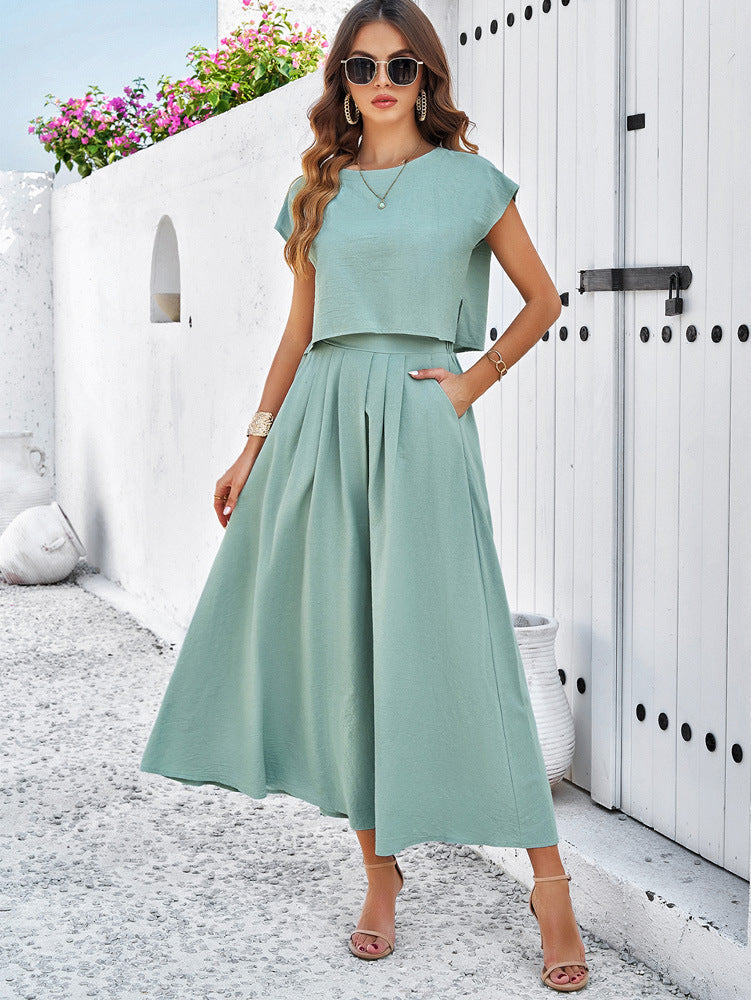 Casual solid color vest dress - MERGE.DAY.1.FREESTYLE
