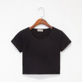 Navel-baring short-sleeved tight-fitting top - MERGE.DAY.1.FREESTYLE