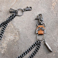 Punk double gun bullet pendant cowhide metal thick trouser chain - MERGE.DAY.1.FREESTYLE