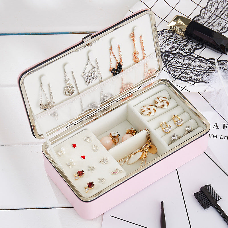 Leather makeup mirror for travel jewelry storage - MERGE.DAY.1.FREESTYLE
