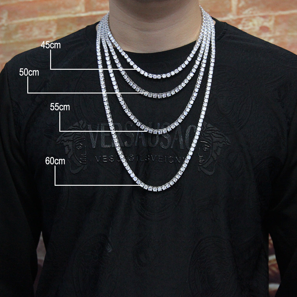 Tennis Chain Chain Copper Inlaid Zircon Row Necklace - MERGE.DAY.1.FREESTYLE