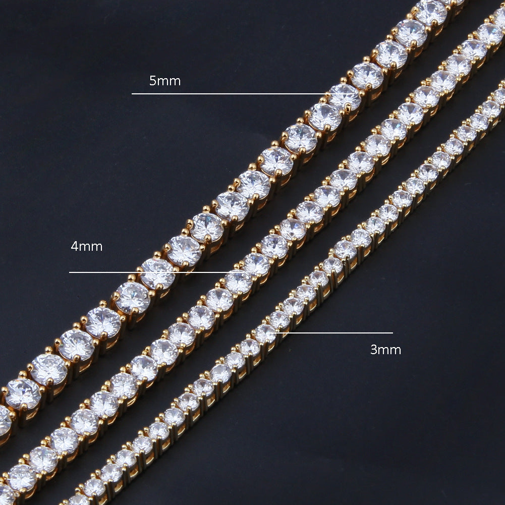 Tennis Chain Chain Copper Inlaid Zircon Row Necklace - MERGE.DAY.1.FREESTYLE