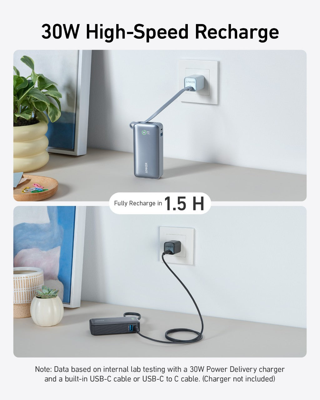 Anker Nano Power Bank (30W, Built-In USB-C Cable) - MERGE.DAY.1.FREESTYLE