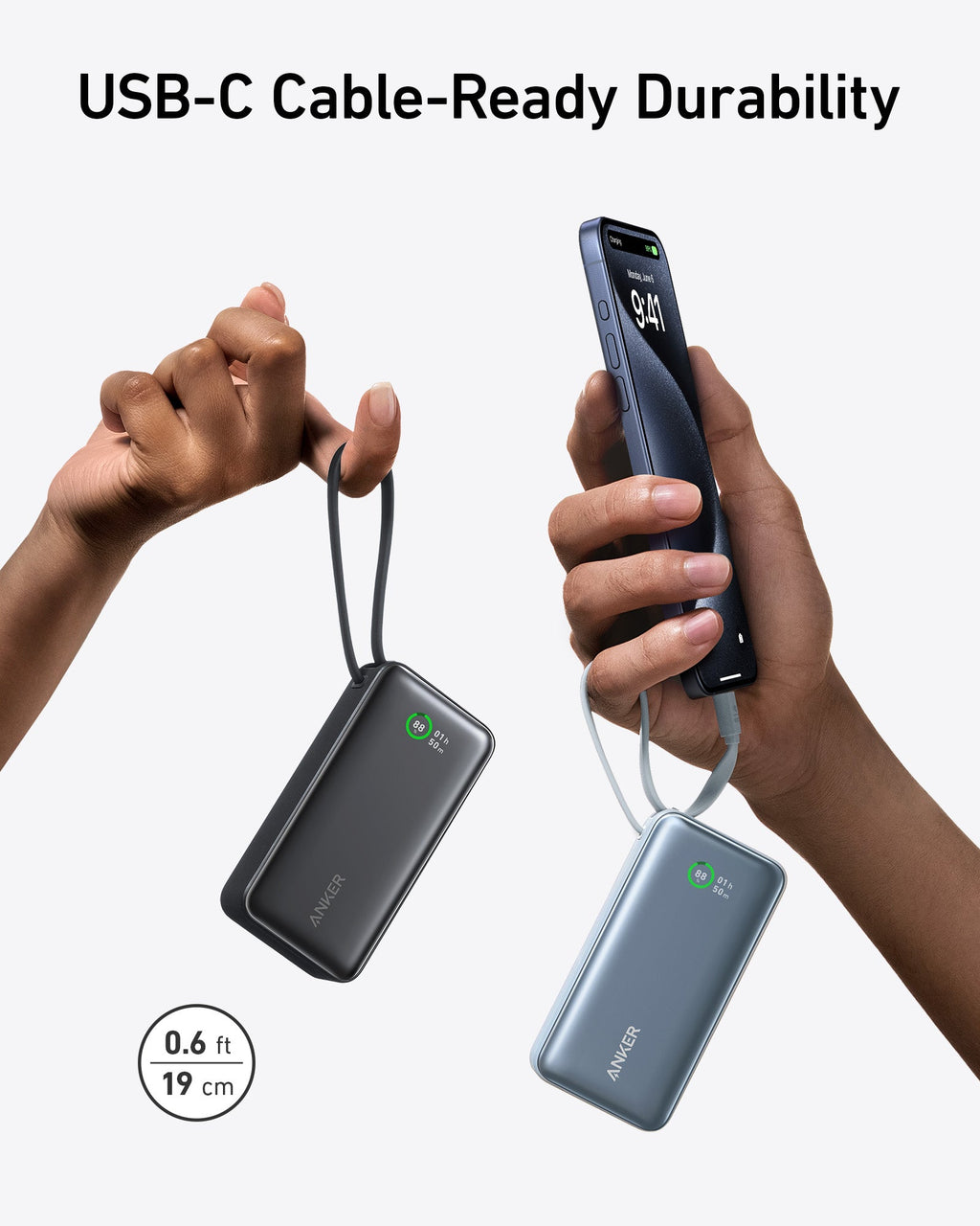 Anker Nano Power Bank (30W, Built-In USB-C Cable) - MERGE.DAY.1.FREESTYLE