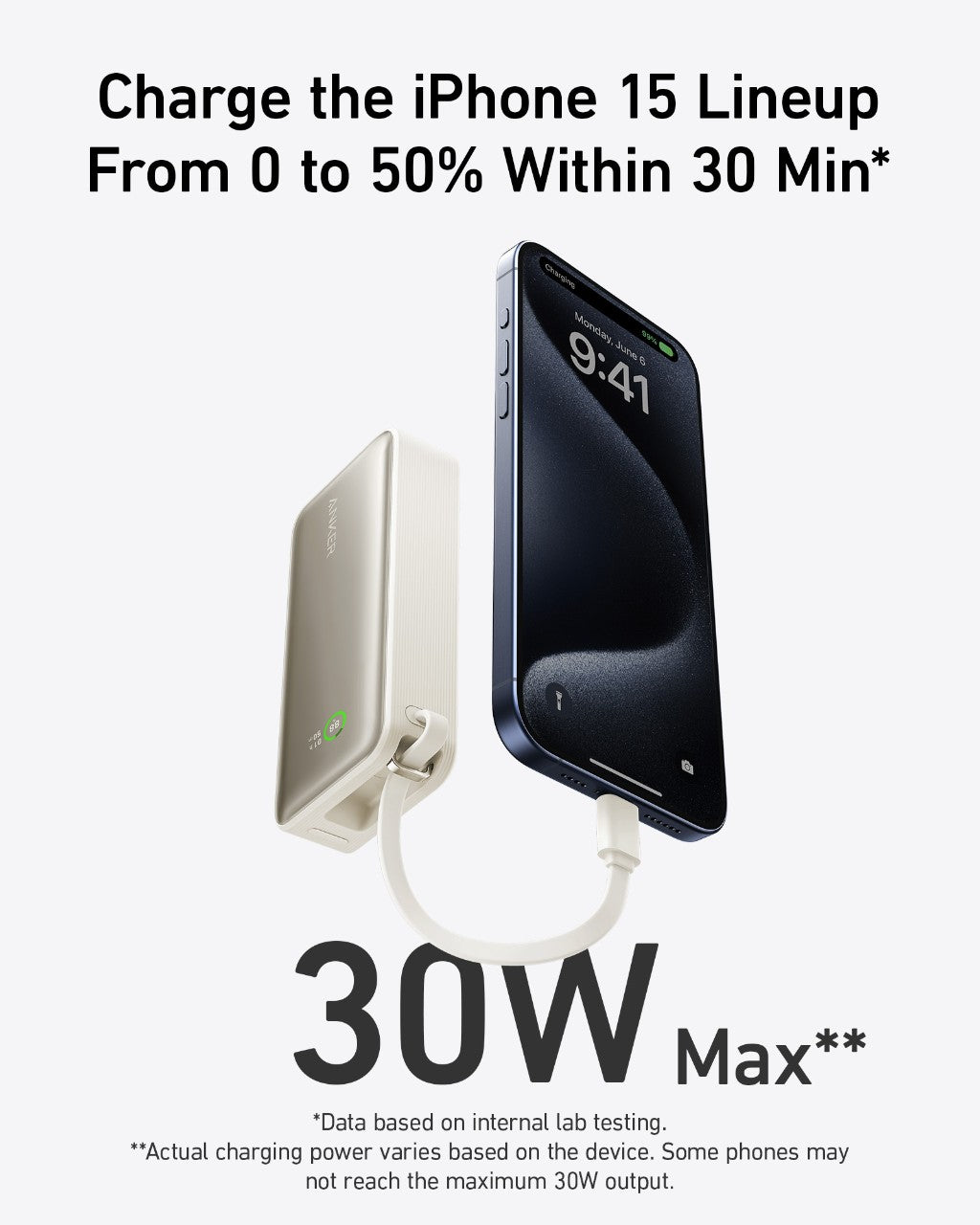 Anker Nano Power Bank (30W, Built-In USB-C Cable) - MERGE.DAY.1.FREESTYLE