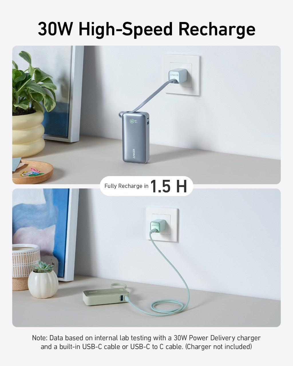 Anker Nano Power Bank (30W, Built-In USB-C Cable) - MERGE.DAY.1.FREESTYLE