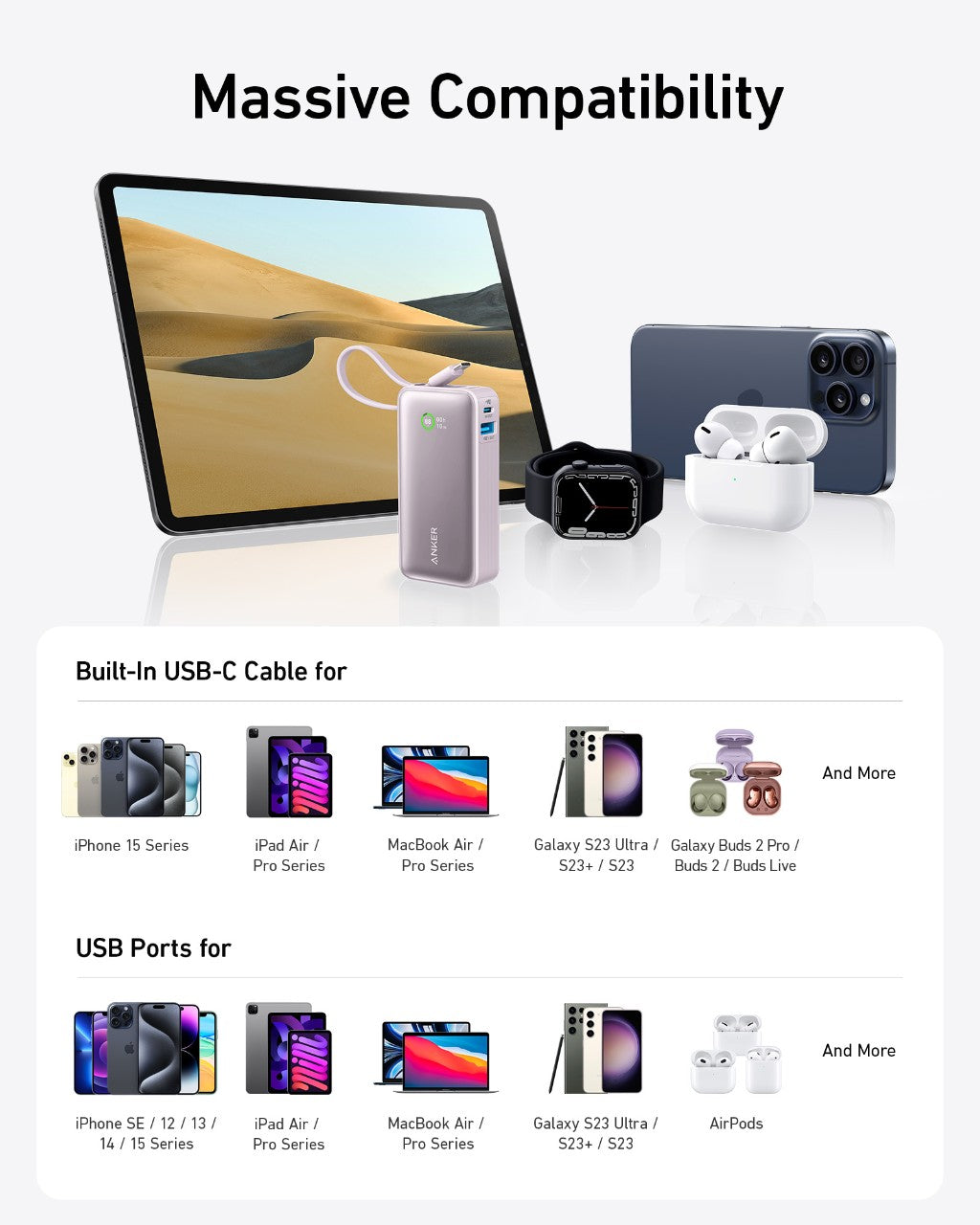 Anker Nano Power Bank (30W, Built-In USB-C Cable) - MERGE.DAY.1.FREESTYLE
