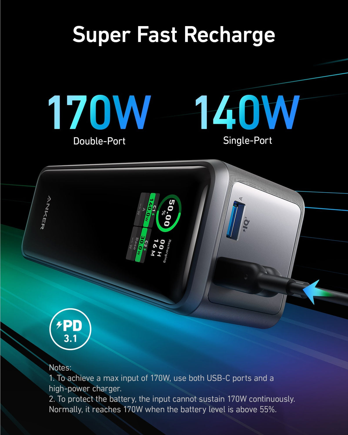 Anker Prime Power Bank (27K, 250W) - MERGE.DAY.1.FREESTYLE