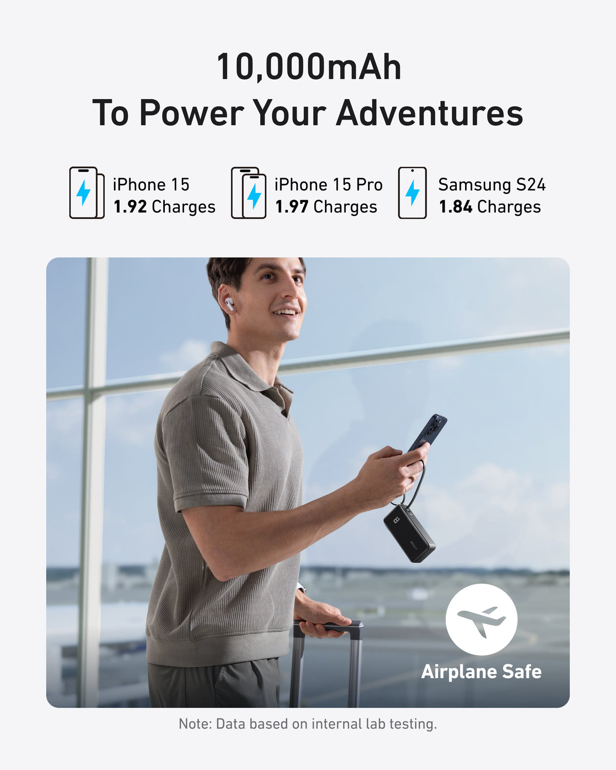 Anker Power Bank (10K, Fusion, Built-In Cable) - MERGE.DAY.1.FREESTYLE