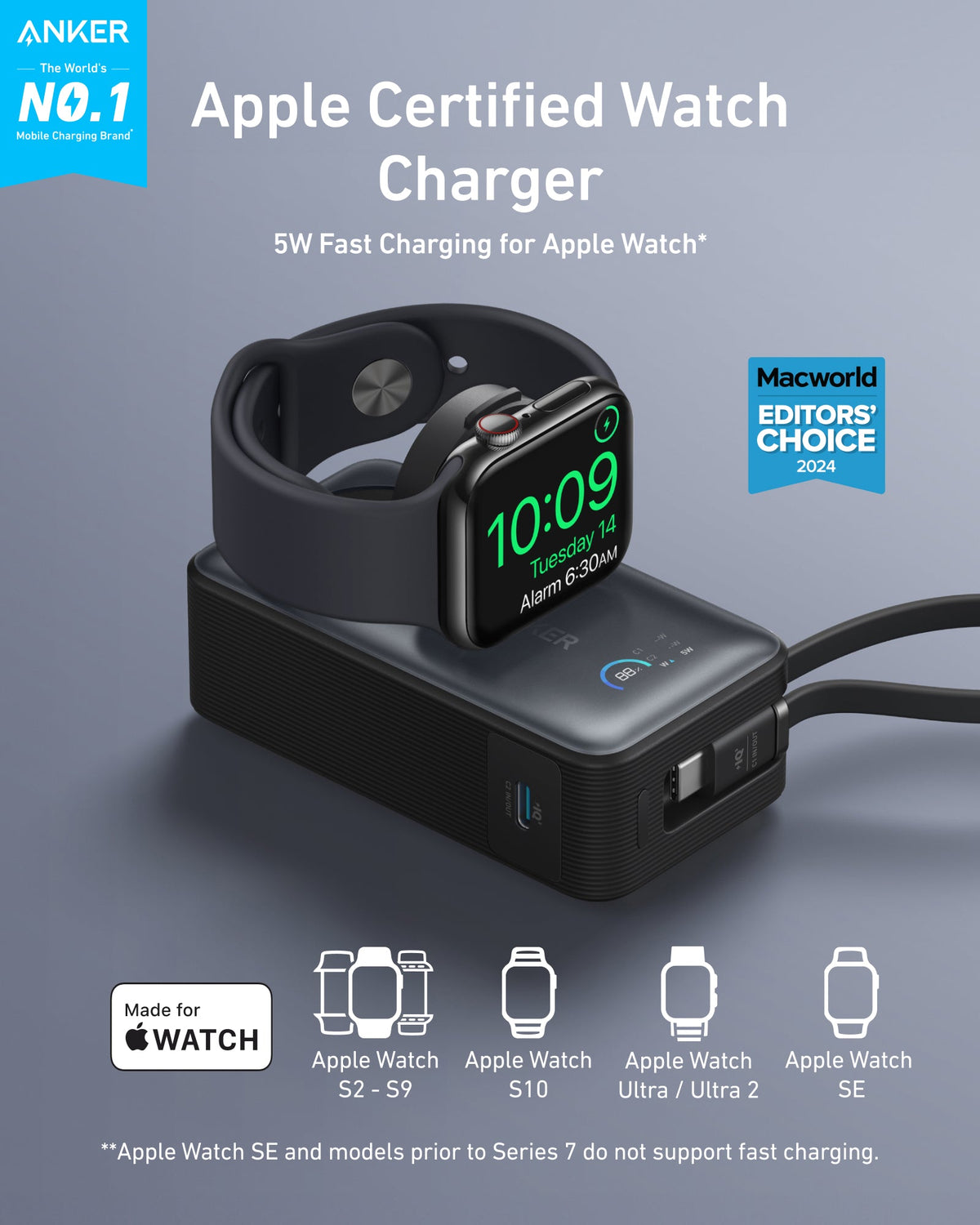Anker MagGo Power Bank (10K, 35W, For Apple Watch) - MERGE.DAY.1.FREESTYLE