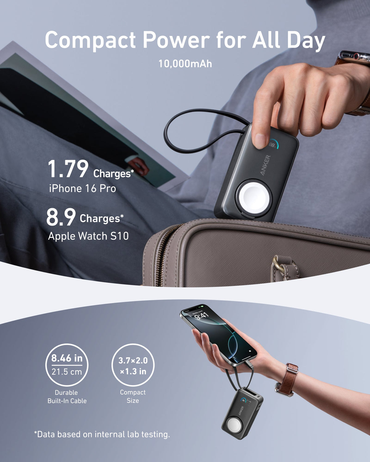 Anker MagGo Power Bank (10K, 35W, For Apple Watch) - MERGE.DAY.1.FREESTYLE