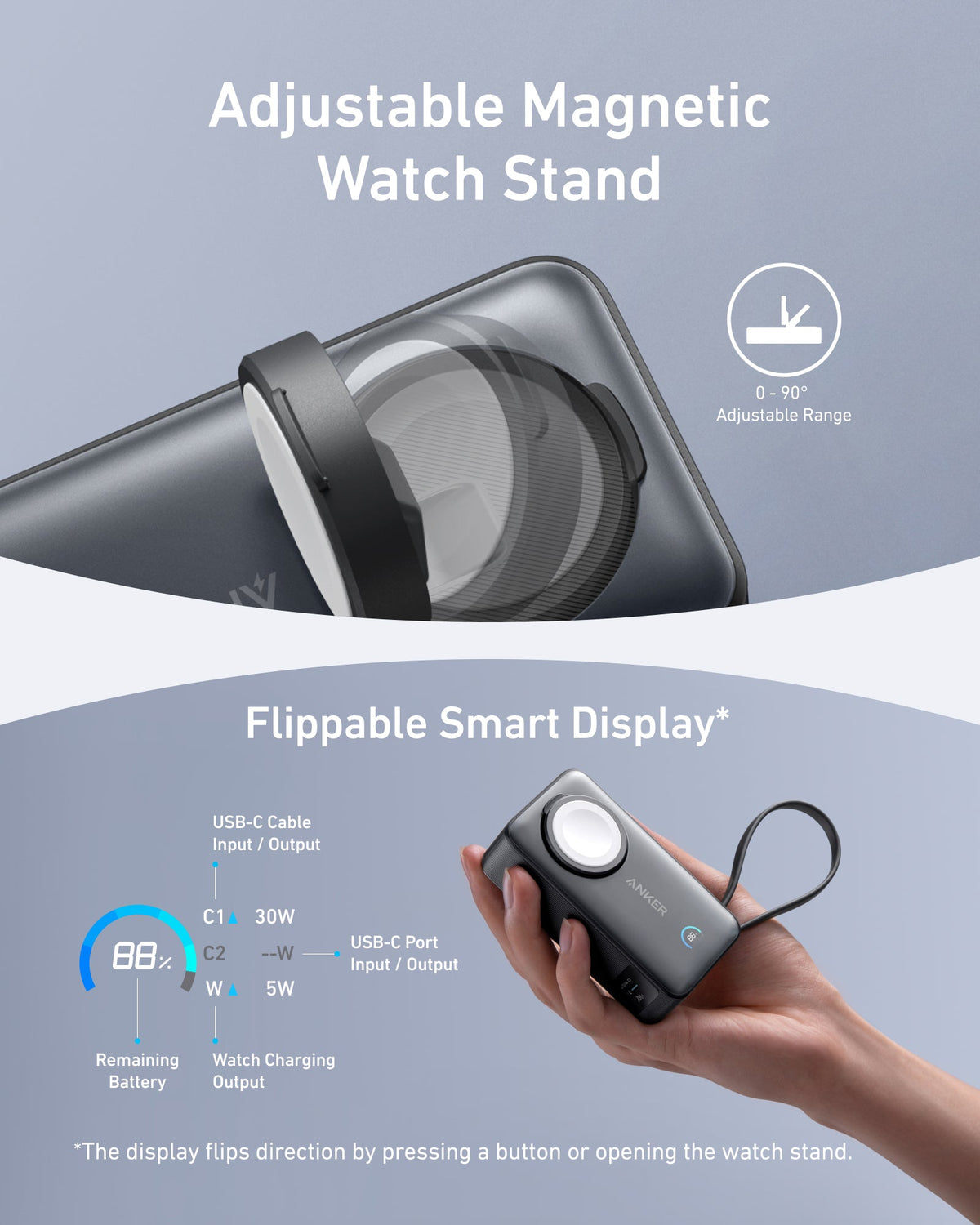 Anker MagGo Power Bank (10K, 35W, For Apple Watch) - MERGE.DAY.1.FREESTYLE