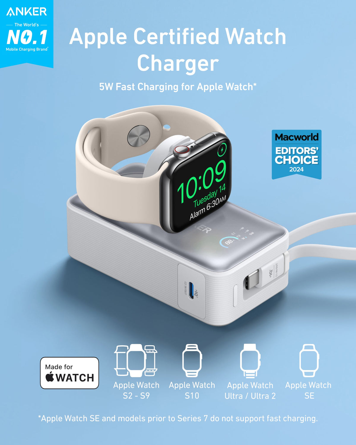 Anker MagGo Power Bank (10K, 35W, For Apple Watch) - MERGE.DAY.1.FREESTYLE