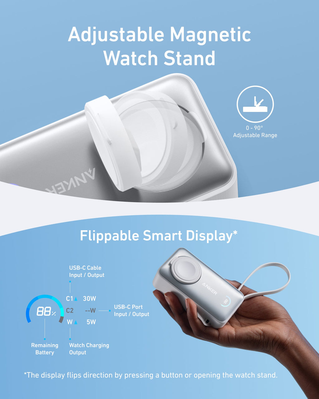 Anker MagGo Power Bank (10K, 35W, For Apple Watch) - MERGE.DAY.1.FREESTYLE