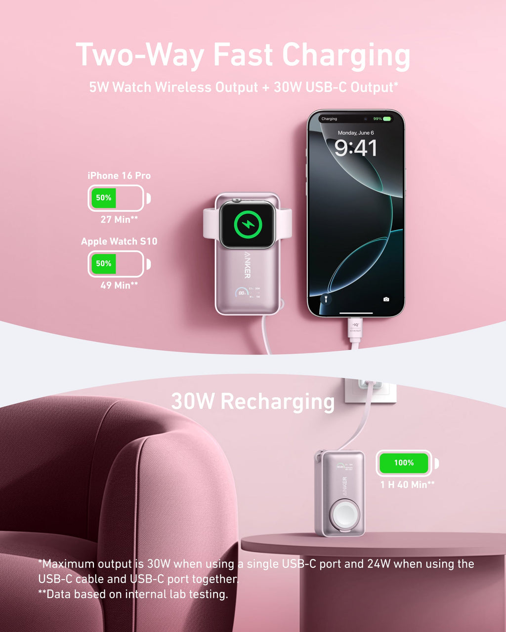 Anker MagGo Power Bank (10K, 35W, For Apple Watch) - MERGE.DAY.1.FREESTYLE